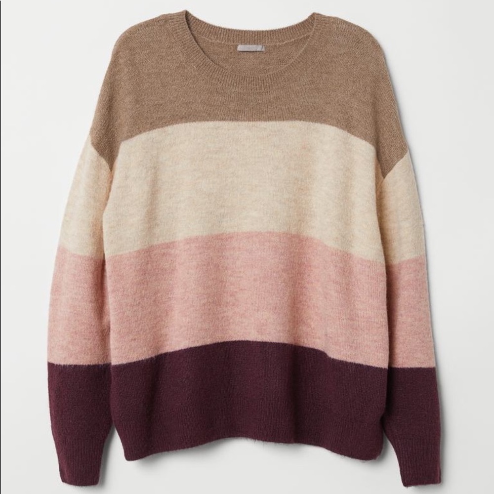 H&M Color Block Knit Sweater
